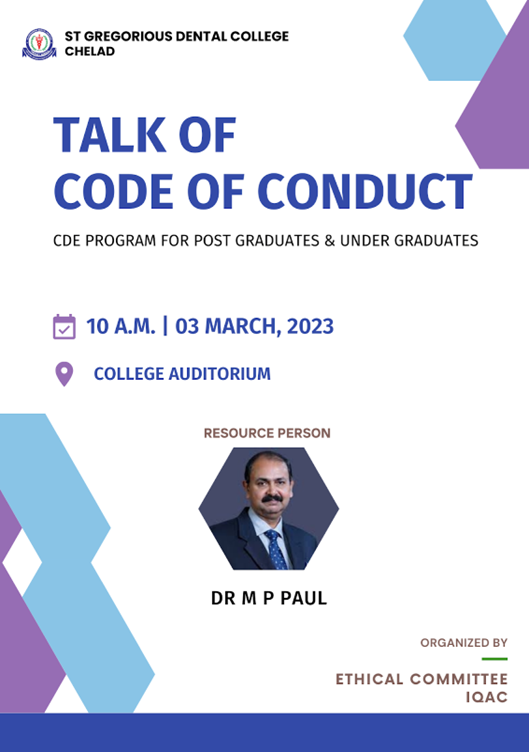 TALK ON CODE OF CONDUCT