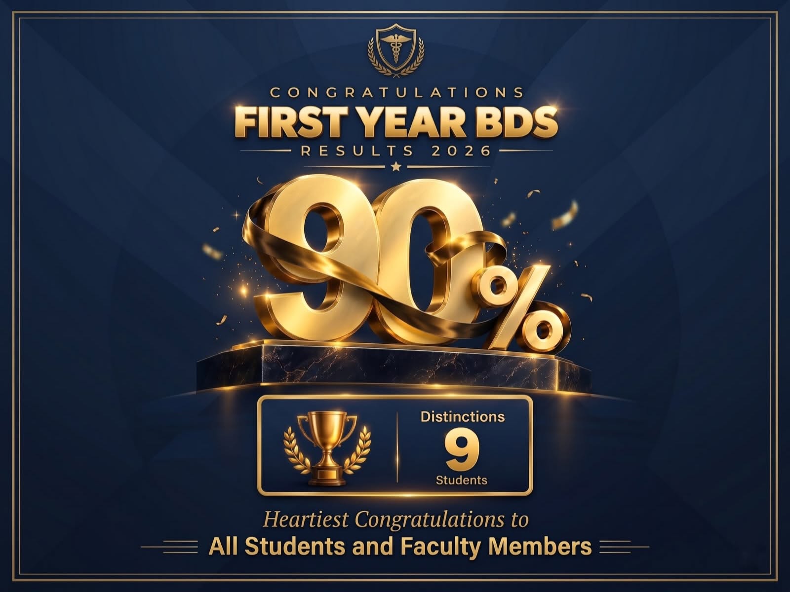 Congratulations to First year BDS students and Faculties